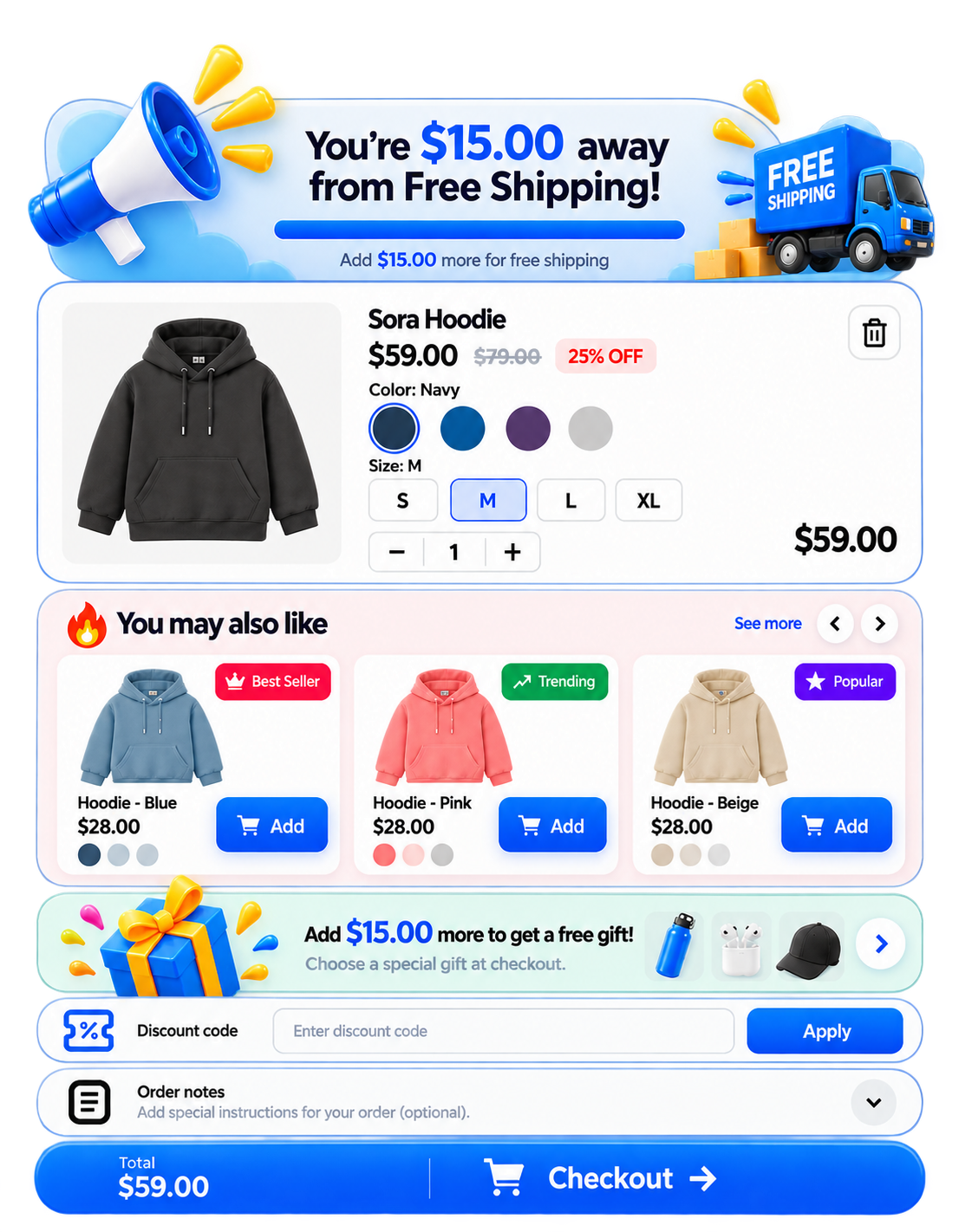 Smart SlideCart dashboard